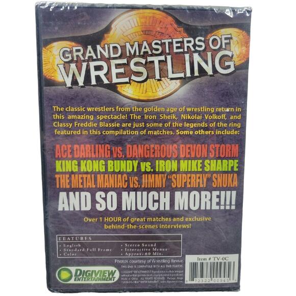 Grand Masters of Wrestling Vol. 1 DVD Classic Wrestlers Digiview Entertainment - Picture 2 of 2